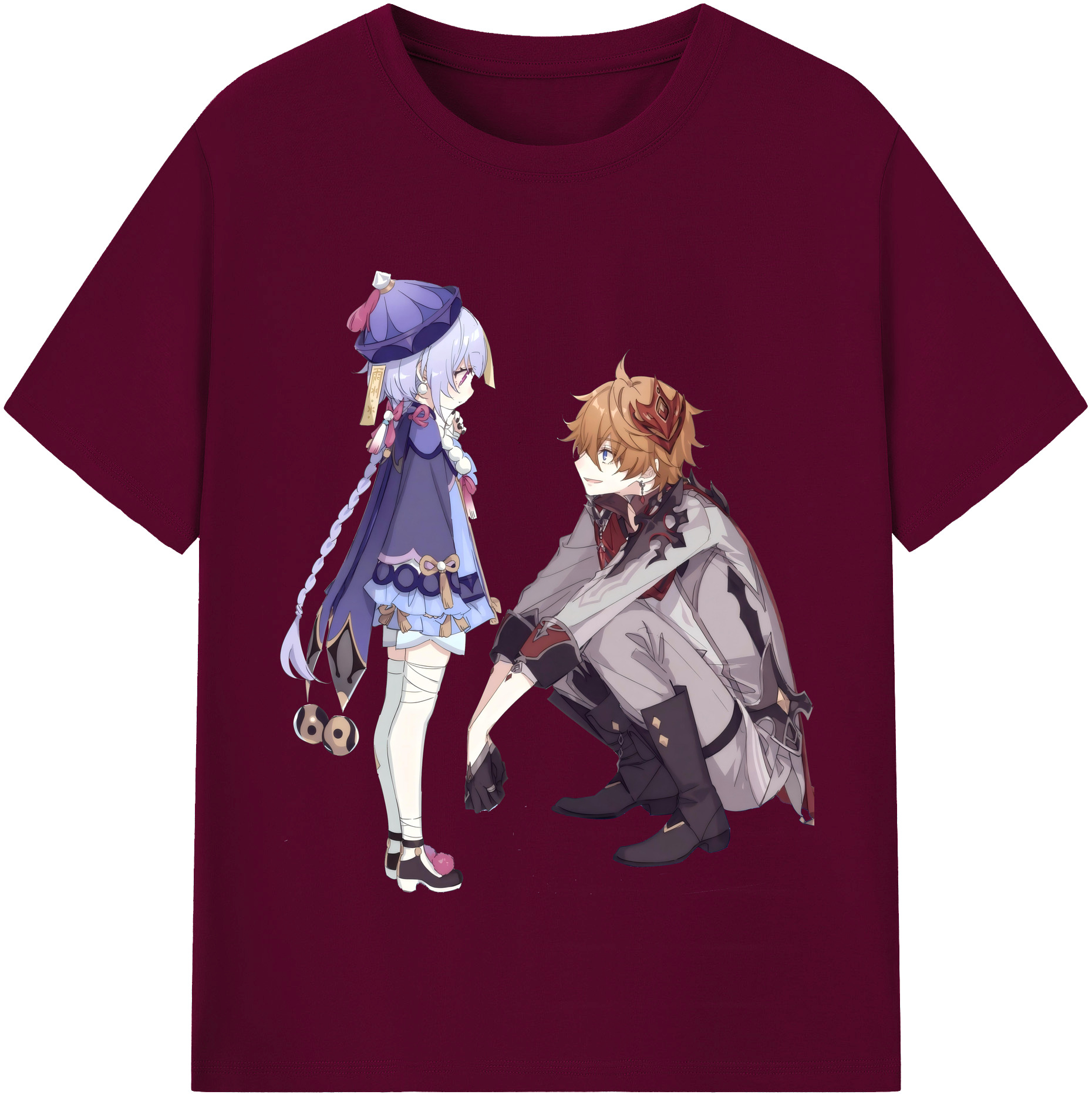げんし神 七七 なな  genshin Nana レディースカジュアルプリントTシャツ（綿100％）